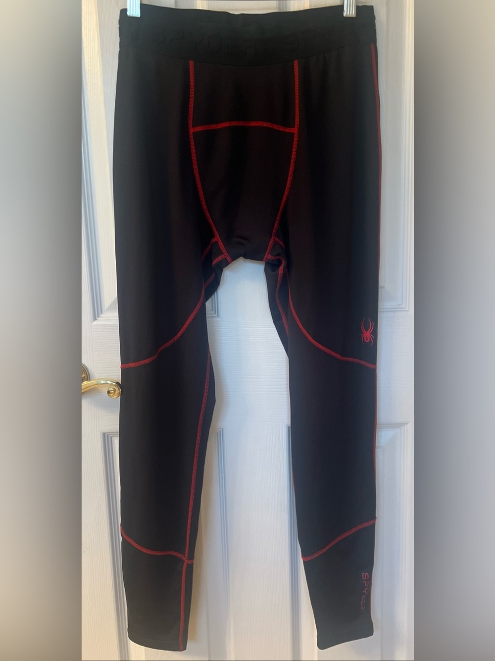 Spyder men's Black w red stitching ski snow Baselayer Legging Sz L Retail $79
